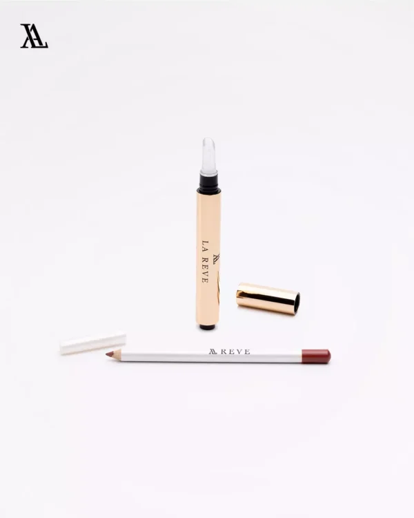 LA REVE Lip Perfection Duo – Special Set: Lip Liner + Glossy Topper (Gold or Silver)